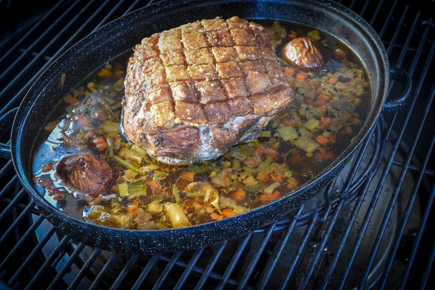Krustenbraten Auf Dem Weber Grill